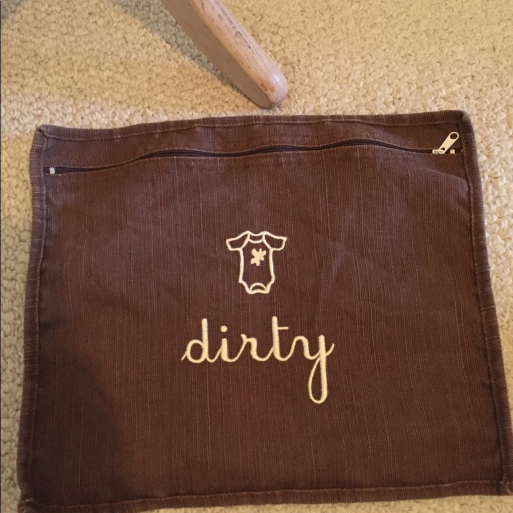 Sugar Booger dirty clothes bag brown zippered